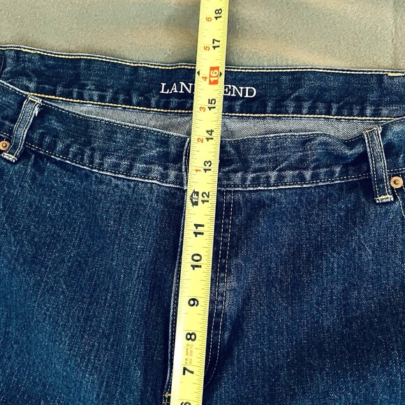 NWOT Lands' End Women's High Rise Straight Leg Blue Denim Jeans Plus Size 26W - Picture 9 of 11